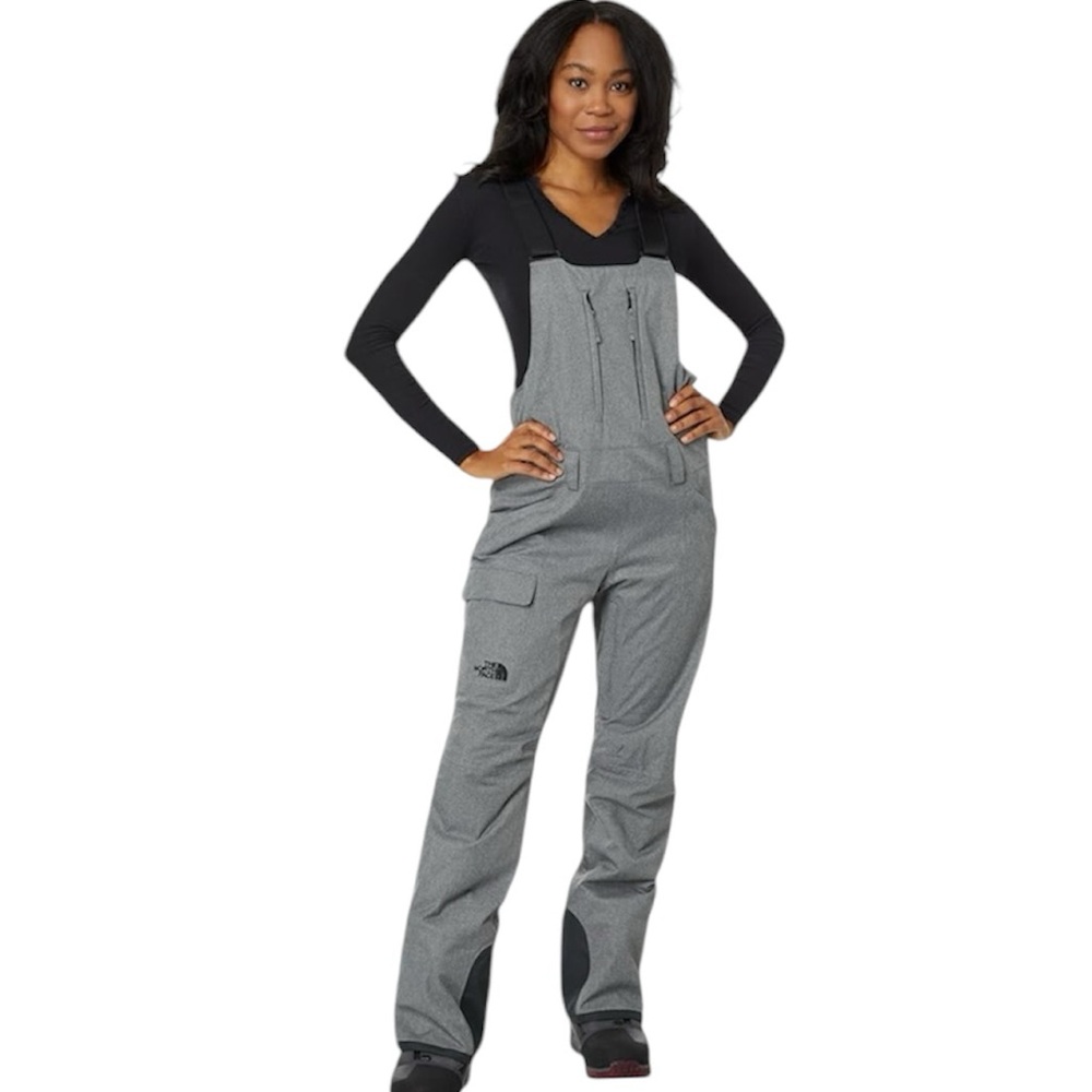 🦋THE NORTH FACE Freedom Insulated Bib Womens Pants Medium Grey Heather XXL